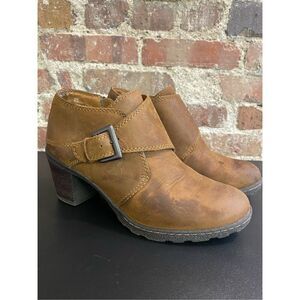 BØC Born Concept Brown Leather Bootie Women’s Size 8/39